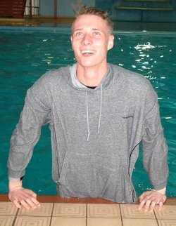 hoodie in pool soaked